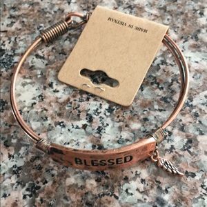 Burnished Coppertone Blessed Bangle